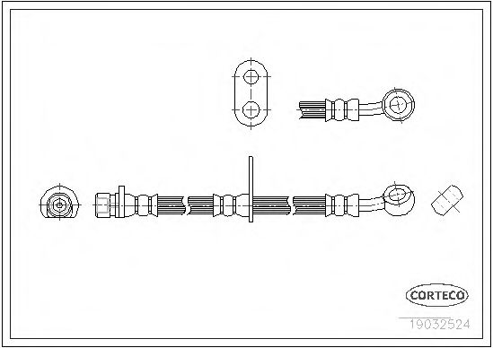 Тормозной шланг CORTECO 19032524