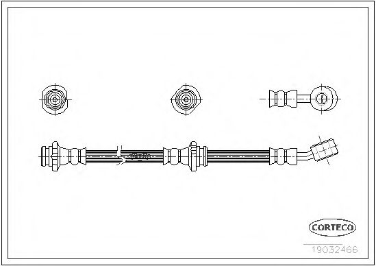 Тормозной шланг CORTECO 19032466