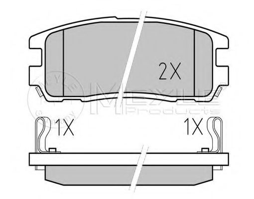 Комплект тормозных колодок, дисковый тормоз MEYLE 025 218 7514/W