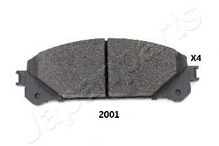 Комплект тормозных колодок, дисковый тормоз JAPANPARTS PA-2001AF