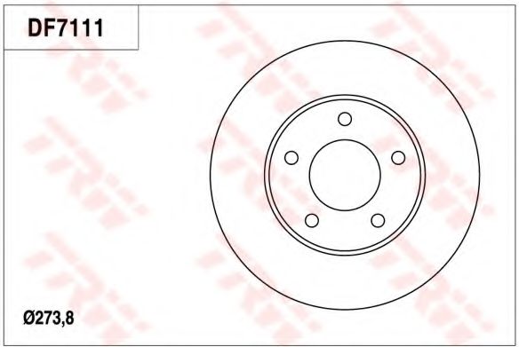 Тормозной диск TRW DF7111