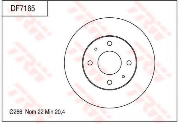 Тормозной диск TRW DF7165