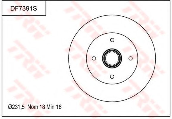 Тормозной диск TRW DF7391S