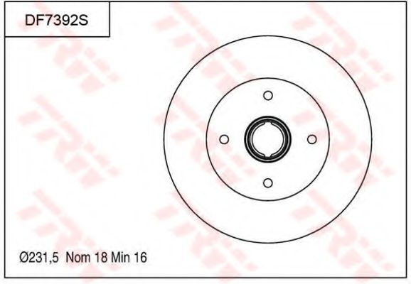 Тормозной диск TRW DF7392S