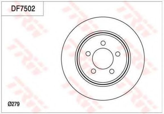 Тормозной диск TRW DF7502