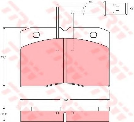 Комплект тормозных колодок, дисковый тормоз TRW GDB1152