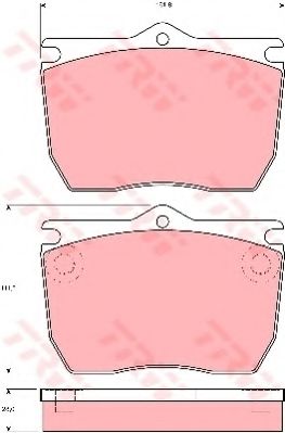 Комплект тормозных колодок, дисковый тормоз TRW GDB5077