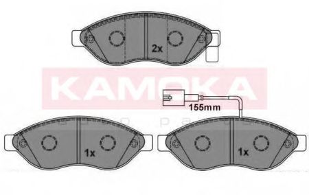 Комплект тормозных колодок, дисковый тормоз KAMOKA JQ101100