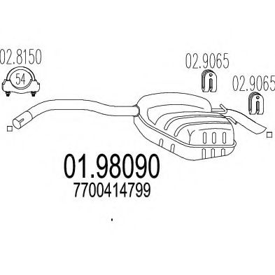 Глушитель выхлопных газов конечный TIMAX 230681