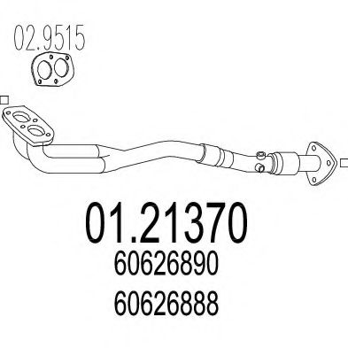 Труба выхлопного газа MTS 01.21370