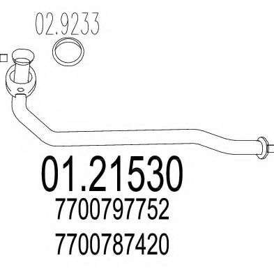 Труба выхлопного газа MTS 01.21530