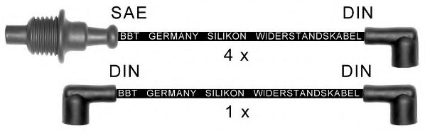 Комплект проводов зажигания BBT ZK1556
