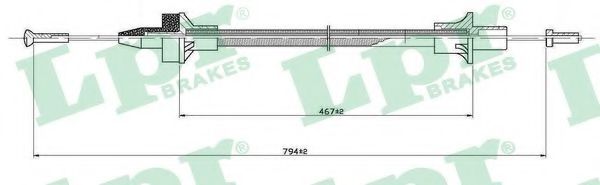 Трос, управление сцеплением LPR C0076C