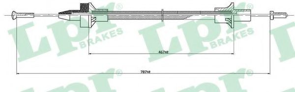 Трос, управление сцеплением LPR C0079C