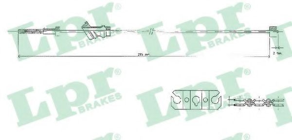 Трос, стояночная тормозная система LPR C1548B
