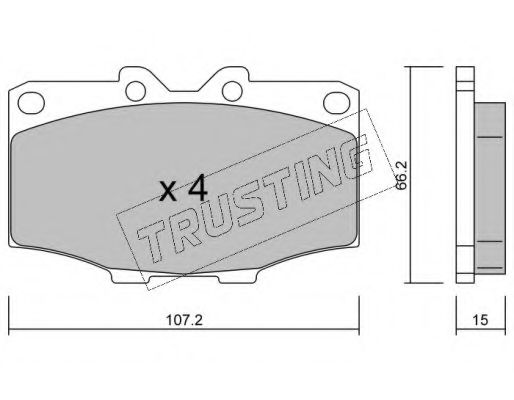 Комплект тормозных колодок, дисковый тормоз TRUSTING 111.0