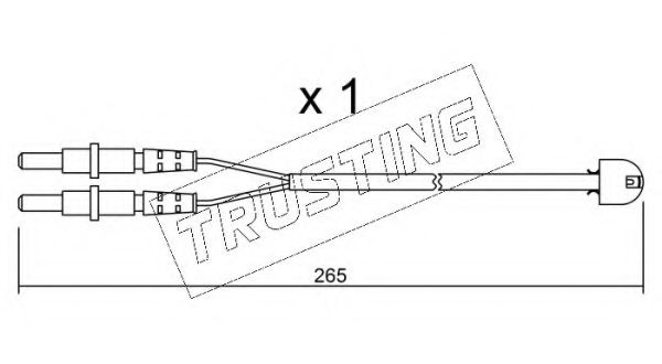 Сигнализатор, износ тормозных колодок TRUSTING SU.053