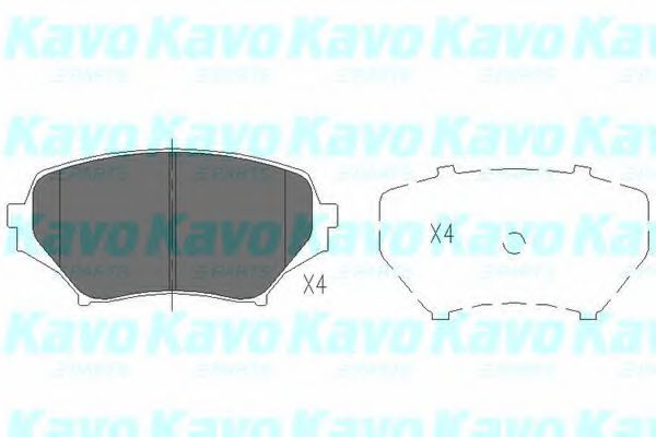 Комплект тормозных колодок, дисковый тормоз KAVO PARTS KBP-4550