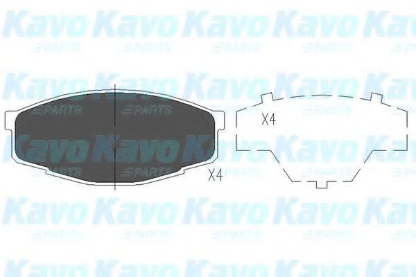 Комплект тормозных колодок, дисковый тормоз KAVO PARTS KBP-9032