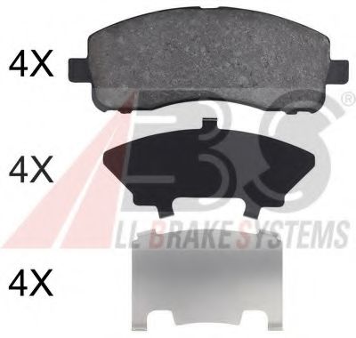 Комплект тормозных колодок, дисковый тормоз A.B.S. 37770