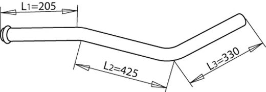 Труба выхлопного газа DINEX 51116