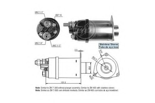 Тяговое реле, стартер ERA 7465