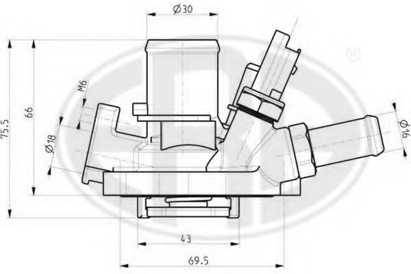 Термостат, охлаждающая жидкость ERA 350213