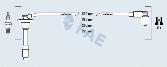 Комплект проводов зажигания FAE 83586