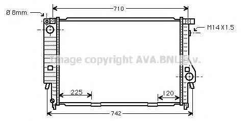 Радиатор, охлаждение двигателя AVA QUALITY COOLING BW2095