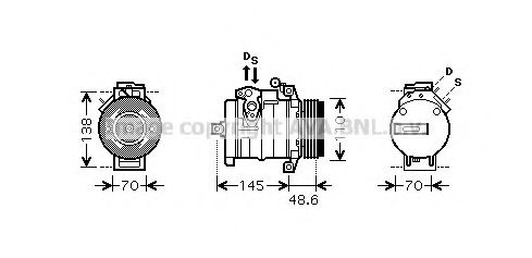 Компрессор, кондиционер AVA QUALITY COOLING BWAK334