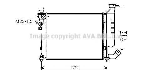 Радиатор, охлаждение двигателя AVA QUALITY COOLING CNA2154