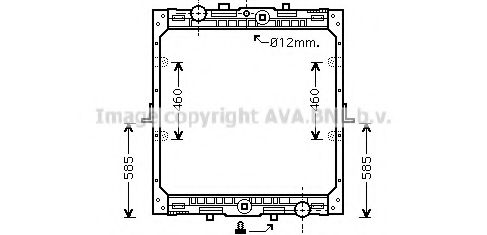 Радиатор, охлаждение двигателя AVA QUALITY COOLING DF2045