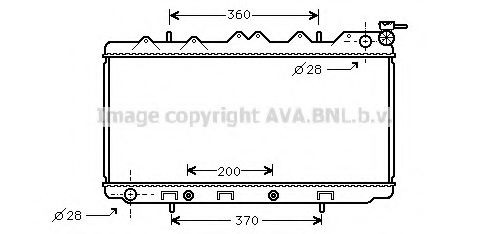Радиатор, охлаждение двигателя AVA QUALITY COOLING DN2119