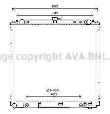 Радиатор, охлаждение двигателя AVA QUALITY COOLING DN2399