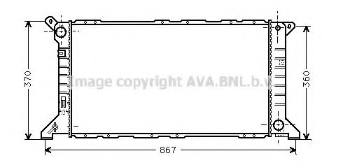 Радиатор, охлаждение двигателя AVA QUALITY COOLING FD2206