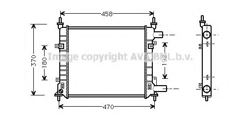 Радиатор, охлаждение двигателя AVA QUALITY COOLING FD2257