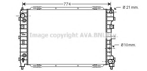 Радиатор, охлаждение двигателя AVA QUALITY COOLING FD2345