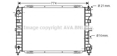 Радиатор, охлаждение двигателя AVA QUALITY COOLING FD2375