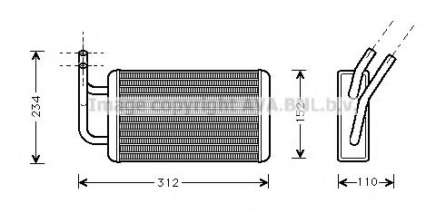 Теплообменник, отопление салона AVA QUALITY COOLING FD6215