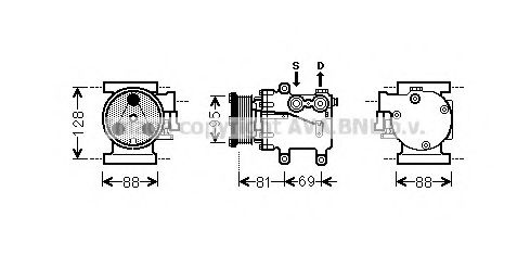 Компрессор, кондиционер AVA QUALITY COOLING FDK437