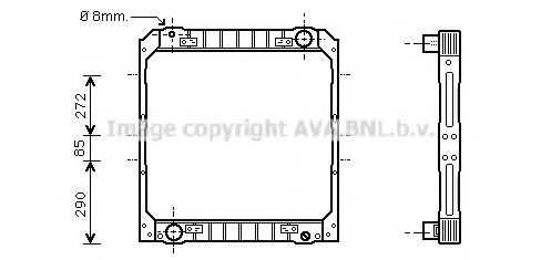 Радиатор, охлаждение двигателя AVA QUALITY COOLING IV2039