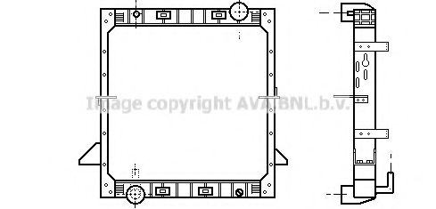 Радиатор, охлаждение двигателя AVA QUALITY COOLING IVA2008