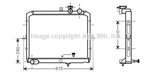 Радиатор, охлаждение двигателя AVA QUALITY COOLING KAA2033