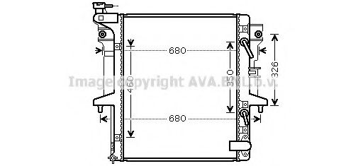 Радиатор, охлаждение двигателя AVA QUALITY COOLING MT2205