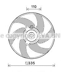 Вентилятор, охлаждение двигателя AVA QUALITY COOLING PE7552