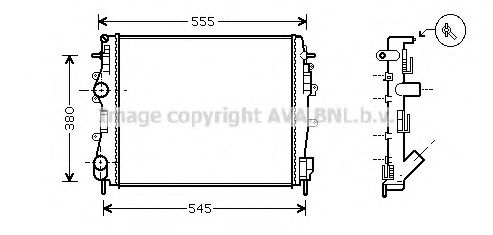 Радиатор, охлаждение двигателя AVA QUALITY COOLING RT2325