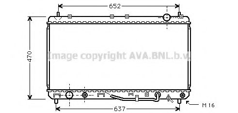 Радиатор, охлаждение двигателя AVA QUALITY COOLING TO2232