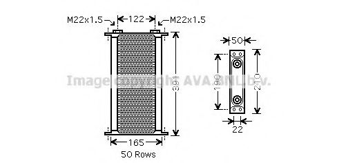масляный радиатор, двигательное масло AVA QUALITY COOLING UV3136