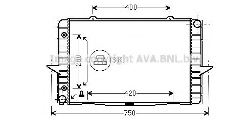 Радиатор, охлаждение двигателя AVA QUALITY COOLING VO2064