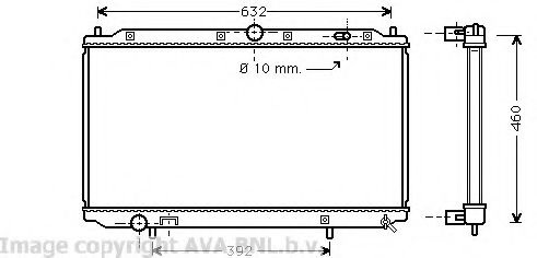 Радиатор, охлаждение двигателя AVA QUALITY COOLING VO2124